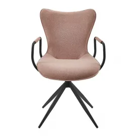 Стул Q-Home York, розовый, ткань, вращающийся, FSC2332-ARM