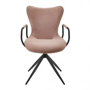 Стул Q-Home York, розовый, ткань, вращающийся, FSC2332-ARM
