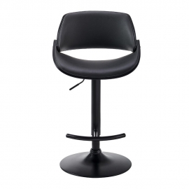 Барный стул Q-Home JY1995, черный, орех, Высота 113 см