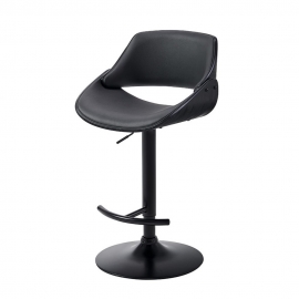 Барный стул Q-Home JY1995, черный, орех, Высота 113 см