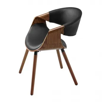 Стул Q-Home JY1829, экокожа, орех