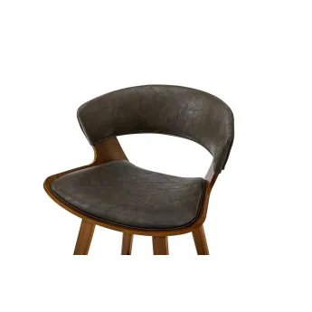 Полубарный стул Q-Home Коулфорд, экокожа, орех, SCM-JY3080-1109-45-B