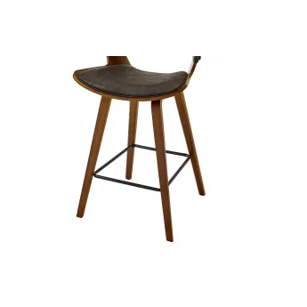 Полубарный стул Q-Home Коулфорд, экокожа, орех, SCM-JY3080-1109-45-B