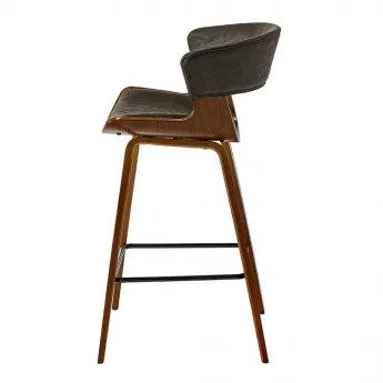Полубарный стул Q-Home Коулфорд, экокожа, орех, SCM-JY3080-1109-45-B