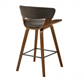 Полубарный стул Q-Home Коулфорд, экокожа, орех, SCM-JY3080-1109-45-B