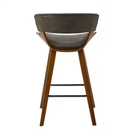 Полубарный стул Q-Home Коулфорд, экокожа, орех, SCM-JY3080-1109-45-B