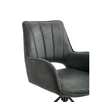 Стул Q-Home Bari, серый, экокожа PK970-11, вращающийся, FSC2308