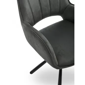 Стул Q-Home Bari, серый, экокожа PK970-11, вращающийся, FSC2308