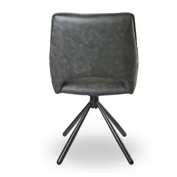 Стул Q-Home Bari, серый, экокожа PK970-11, вращающийся, FSC2308