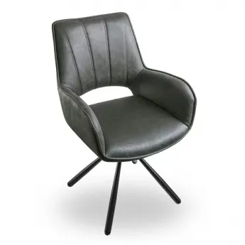Стул Q-Home Bari, серый, экокожа PK970-11, вращающийся, FSC2308