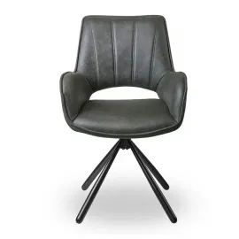 Стул Q-Home Bari, серый, экокожа PK970-11, вращающийся, FSC2308