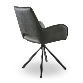 Стул Q-Home Bari, серый, экокожа PK970-11, вращающийся, FSC2308