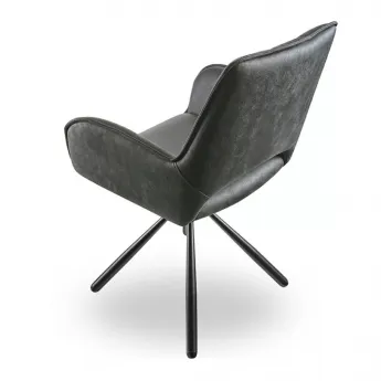 Стул Q-Home Bari, серый, экокожа PK970-11, вращающийся, FSC2308