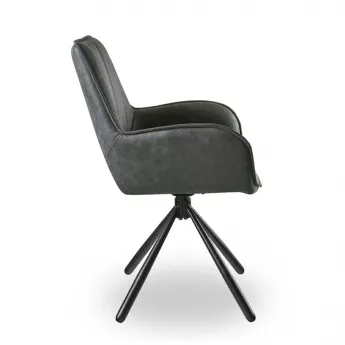 Стул Q-Home Bari, серый, экокожа PK970-11, вращающийся, FSC2308