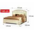 Кровать Torriani Noce Camelgroup, 160 см без изножья, размеры - Фото 2