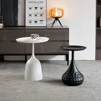 Журнальный стол Q-Home BAJ-T09Z, D38 см, металл, белый