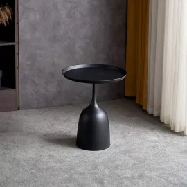 Журнальный стол Q-Home BAJ-T09Z, D38 см, металл, черный
