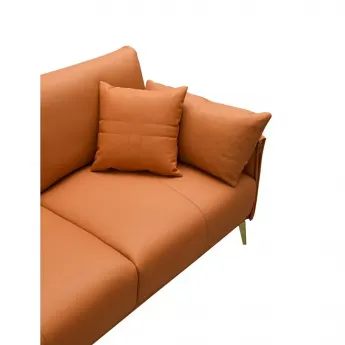 Диван Q-Home California Nappa, кожа, золотисто коричневый, 2-х местный, SF002