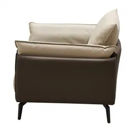 Кресло Q-Home Elegante Nappa, натуральная кожа, бежевый/коричневый, SF015