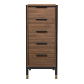 Комод высокий MOD Interiors Benissa, пять ящиков, шпон ореха F, MDI.CHD.BS.66
