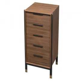Комод высокий MOD Interiors Benissa, пять ящиков, шпон ореха F, MDI.CHD.BS.66