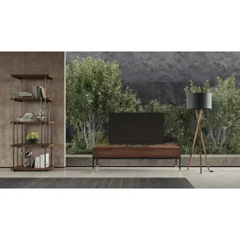 Тумба ТВ MOD Interiors Benissa, 3 ящика, шпон ореха F, MDI.TV.BS.62