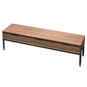 Тумба ТВ MOD Interiors Benissa, 3 ящика, шпон ореха F, MDI.TV.BS.62