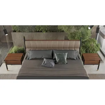 Кровать MOD Interiors Benissa, 180х200, шпон ореха F, MDI.BD.BS.54