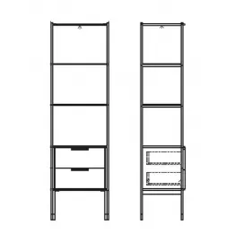 Витрина 1-дверная MOD Interiors Benissa, шпон ореха F, MDI.DC.BS.46