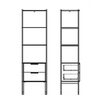 Витрина 1-дверная MOD Interiors Benissa, шпон ореха F, MDI.DC.BS.46