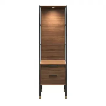 Витрина 1-дверная MOD Interiors Benissa, шпон ореха F, MDI.DC.BS.46