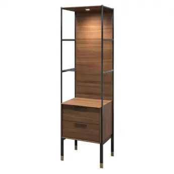 Витрина 1-дверная MOD Interiors Benissa, шпон ореха F, MDI.DC.BS.46