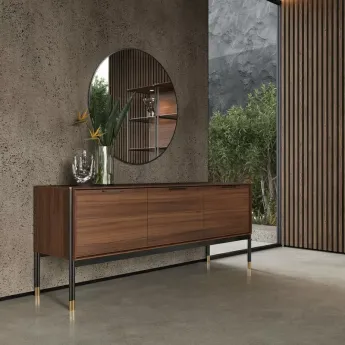 Буфет MOD Interiors Benissa, 3 двери, шпон ореха F, MDI.SB.BS.44