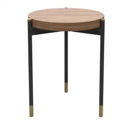 Столик приставной MOD Interiors Benissa, круглый, D39, шпон ореха F, MDI.ST.BS.37