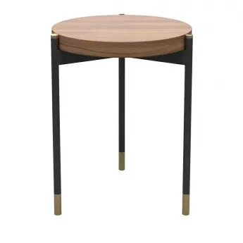 Столик приставной MOD Interiors Benissa, круглый, D39, шпон ореха F, MDI.ST.BS.37