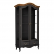 Витрина Classico Italiano Тиволи Wood, 2-дверная, черный/ясень, B603/BL/Y - Фото 1