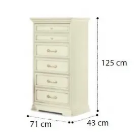 Комод высокий Camelgroup Torriani Noce, 6 ящиков, 128SET.01NO