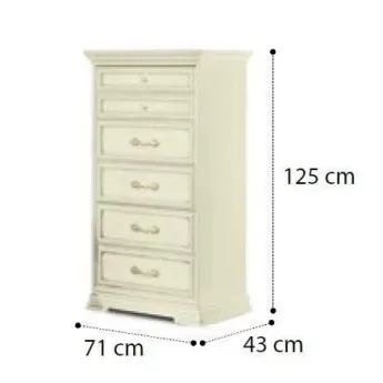 Комод высокий Camelgroup Torriani Noce, 6 ящиков, 128SET.01NO