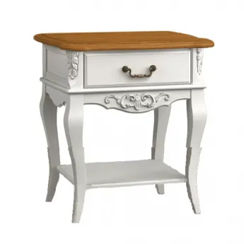 Тумба прикроватная Classico Italiano Тиволи Wood, 1 ящик, молочный/ясень, B301/L/Y
