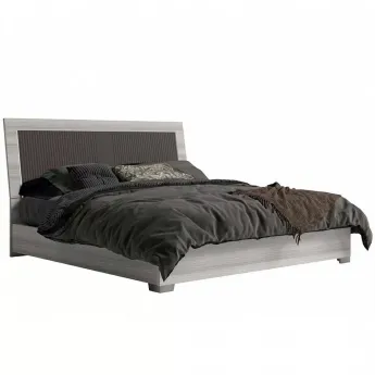 Кровать Status Italy Mia Silver Grey, 160, мягкое изголовье, MIBGRLT10