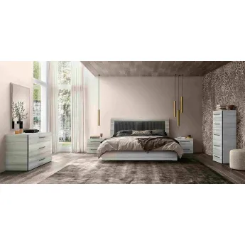 Кровать Status Italy Mia Silver Grey, 160, мягкое изголовье, MIBGRLT10