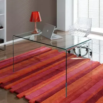 Стол обеденный Q-Home Andalusia, 125x70 см, каленое гнутое стекло, DG-F306-125