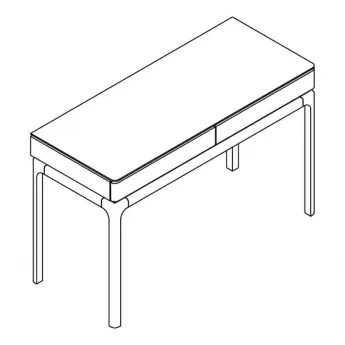 Туалетный стол MOD Interiors Calpe, орех F, светло-серый матовый лак, MDI.LDT.CP.6