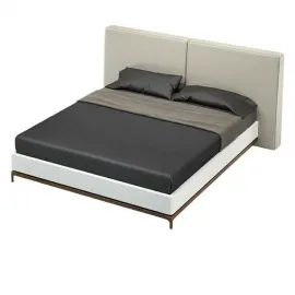 Кровать MOD Interiors Calpe, 160х200, орех F, светло-серый матовый лак, MDI.BD.CP.1