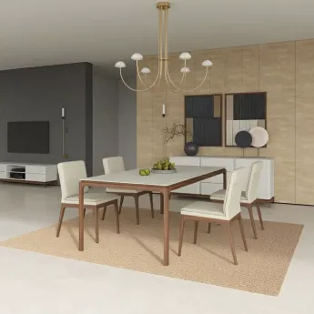Буфет MOD Interiors Calpe, 2 двери, 3 ящика, светло-серый лак, орех F, MDI.SB.CP.9