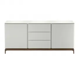 Буфет MOD Interiors Calpe, 2 двери, 3 ящика, светло-серый лак, орех F, MDI.SB.CP.9