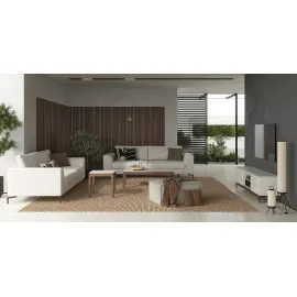 Тумба ТВ MOD Interiors Calpe, 4 ящика, орех F, светло-серый матовый лак, MDI.TV.CP.10