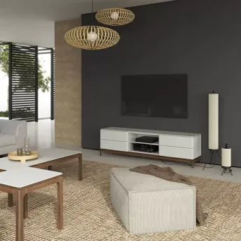 Столик журнальный MOD Interiors Calpe, 120x60, светло-серый лак, орех F, MDI.ET.CP.11
