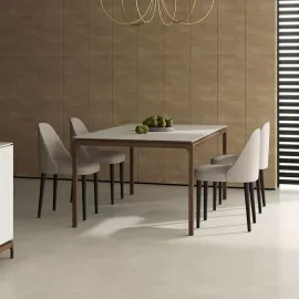 Стол обеденный MOD Interiors Calpe 180, фиксированный, светло-серый лак, орех F, MDI.DT.CP.8