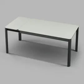 Стол обеденный MOD Interiors Toledo, 140(180) см, закаленное стекло с керамикой, раздвижной, MDI.DT.TOL.1